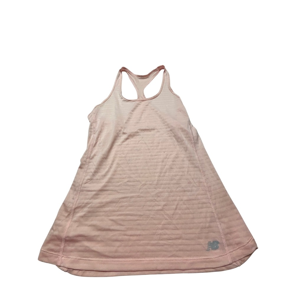 New Balance Womens Pink Striped Racerback Athletic Tank Top WT73123